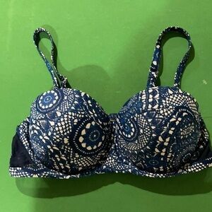 Coral NWOT Bikini Top Women’s Wired Push Up Bra Sz 1X
